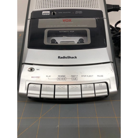 Vintage Radio Shack Portable Cassette Recorder CTR-121 Tested w/Manual - Picture 2 of 6